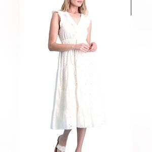 Mer St. Barth Giselle Woman’s Maxi Eyelet Cotton Dress